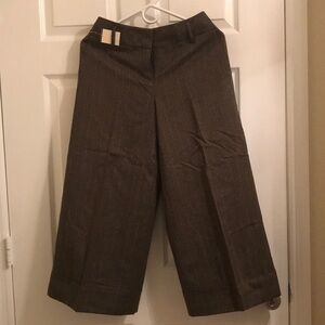 LOFT Chocolate Wide-Leg Trousers